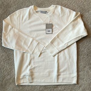 Men’s Everlane The Twill Crewneck Sweatshirt Off-White XL